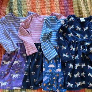 4 Hanna Andersson girls dresses 100 (US 4)